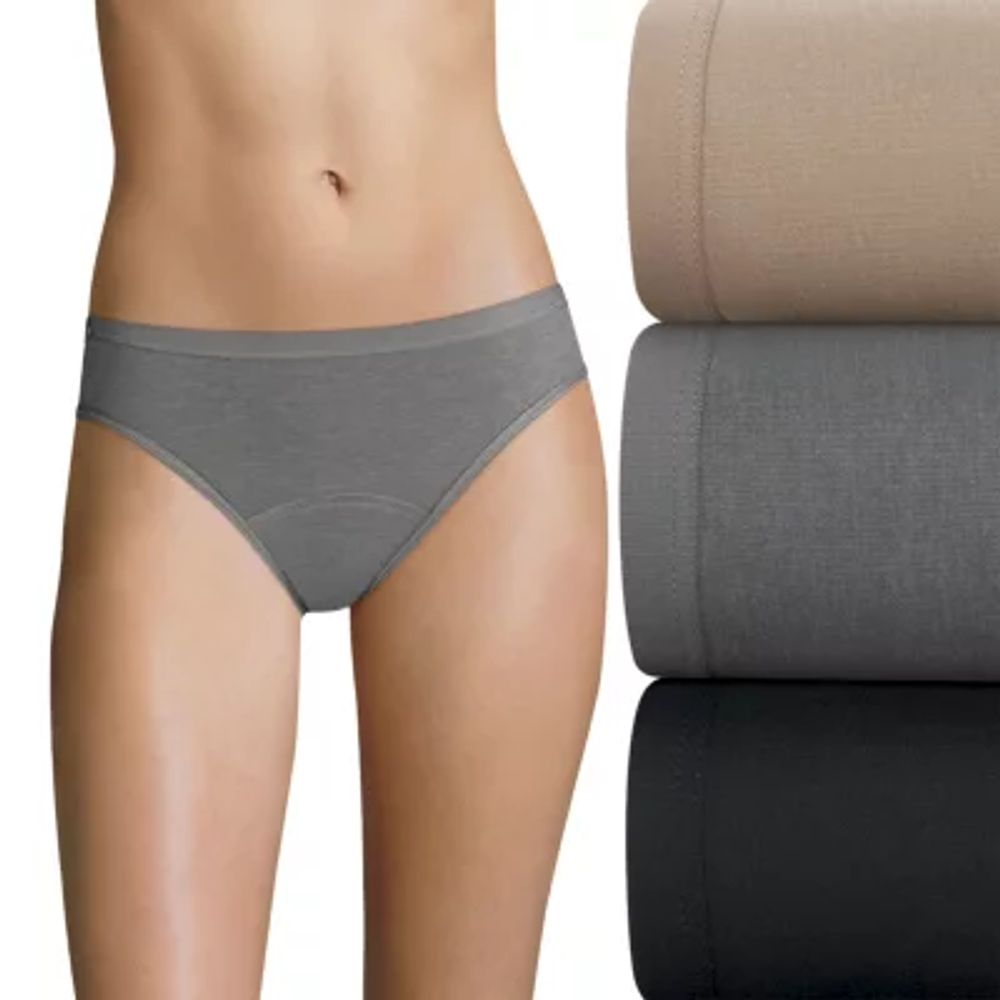 Hanes Girls Panties 4-Pack Comfort Underwear Period Moderate Protection  Discreet