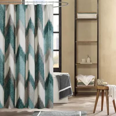 INK+IVY Alpine Cotton Printed Shower Curtain