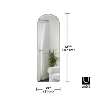 Umbra 20x62 Hubba Arched Leaning Wall Mount Leaner Floor Mirror