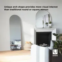 Umbra 20x62 Hubba Arched Leaning Wall Mount Leaner Floor Mirror