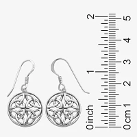 Sterling Silver Celtic Circle Drop Earrings