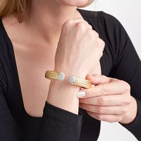 Paris 1901 By Charles Garnier Womens Cubic Zirconia 18K Gold Over Silver Cuff Bracelet