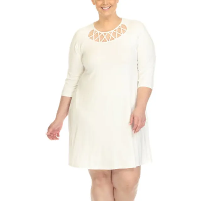White Mark 3/4 Sleeve Swing Dresses - JCPenney
