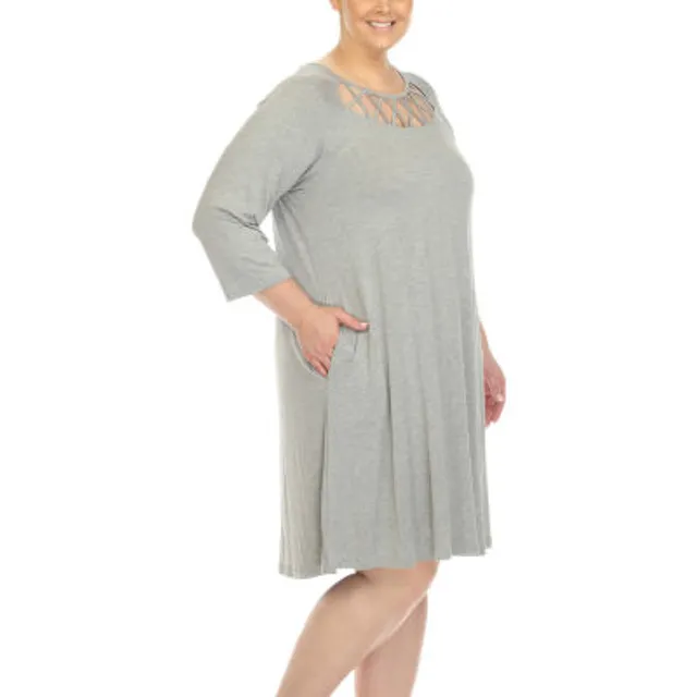White Mark Maternity 3/4 Sleeve Swing Dresses - JCPenney