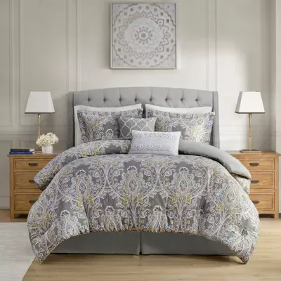 Harbor House Hallie 6-pc. Cotton Damask and Scroll Comforter Set