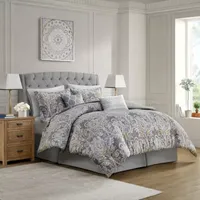 Harbor House Hallie 6-pc. Cotton Damask and Scroll Comforter Set