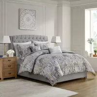 Harbor House Hallie 5-pc. Cotton Damask and Scroll Duvet Cover Set