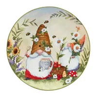 Certified International Garden Gnomes 4-pc. Earthenware Dinner Plate