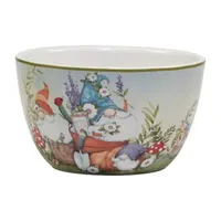 Certified International Garden Gnomes 4-pc. Earthenware Ice Cream Bowl