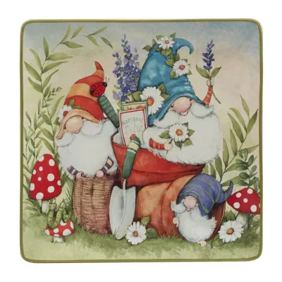 Certified International Garden Gnomes Serving Platter