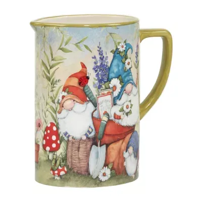 Certified International Garden Gnomes Serving Pitcher