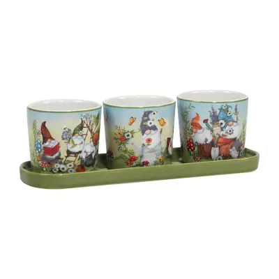 Certified International Garden Gnomes 3-pc. Planter