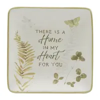 Certified International Green Fields 4-pc. Earthenware Appetizer Plate