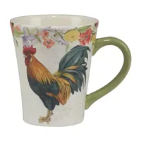 Certified International Floral Rooster 4-pc. Coffee Mug