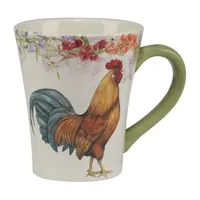 Certified International Floral Rooster 4-pc. Coffee Mug