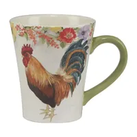 Certified International Floral Rooster 4-pc. Coffee Mug