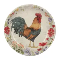 Certified International Floral Rooster 4-pc. Earthenware Soup Bowl