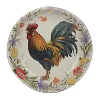 Certified International Floral Rooster 4-pc. Earthenware Soup Bowl