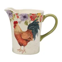 Certified International Floral Rooster Serving Pitcher