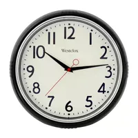 Westclox 12” Black Retro Wall Clock