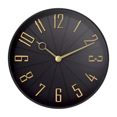 Westclox 12" Black & Gold Modern Wall Clock