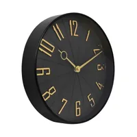 Westclox 12" Black & Gold Modern Wall Clock