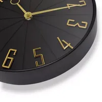 Westclox 12" Black & Gold Modern Wall Clock