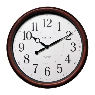 Westclox 20" Woodgrain Finish Wall Clock