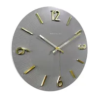 Westclox 16" Gray With Raised Gold Numbers Wall Clock