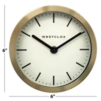 Westclox 6" Metal Gold Wall Clock