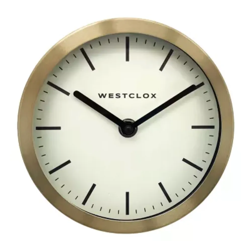 Westclox 6" Metal Gold Wall Clock