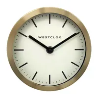 Westclox 6" Metal Gold Wall Clock