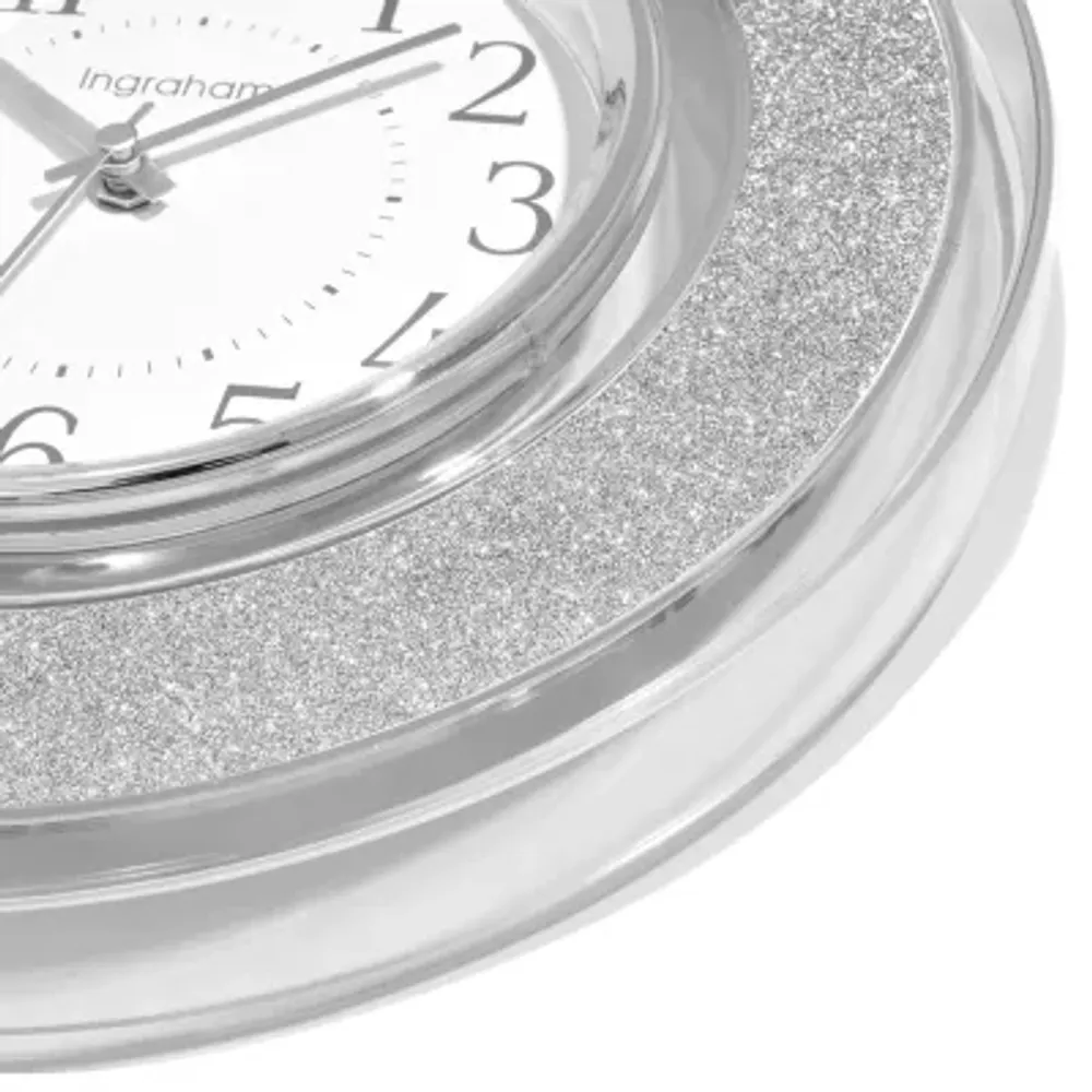 Westclox 12" Clear & Silver Glitter Wall Clock