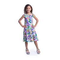 24seven Comfort Apparel Big Girls Sleeveless A-Line Dress