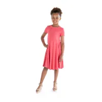 24sevenkid Big Girls Short Sleeve Fit + Flare Dress