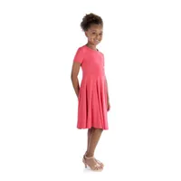 24sevenkid Big Girls Short Sleeve Fit + Flare Dress