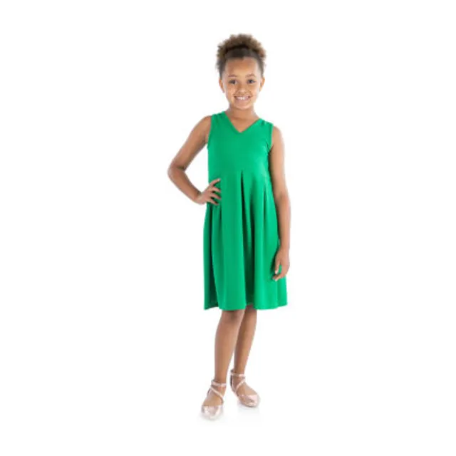 24seven Comfort Apparel Big Girls Sleeveless A-Line Dress