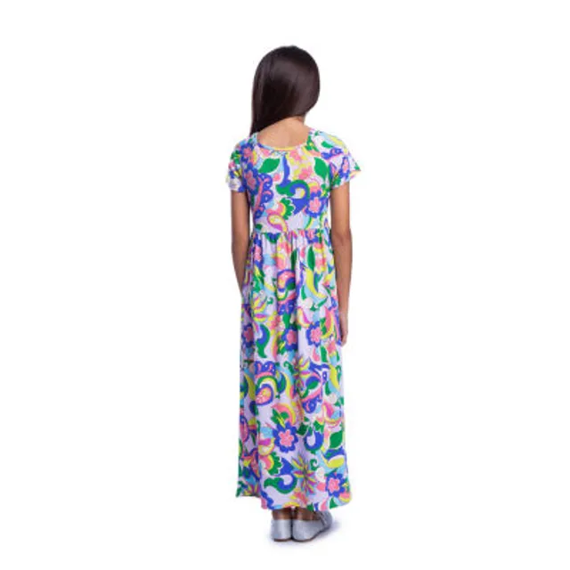 24seven Comfort Apparel Long Sleeve Floral Maxi Dress, Color: Purple Multi  - JCPenney
