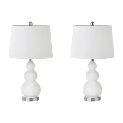 510 Design Covey Curved Glass Table Lamp, Set of 2