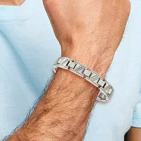 Mens Stainless Steel 8 1/2 Inch Link Bracelet