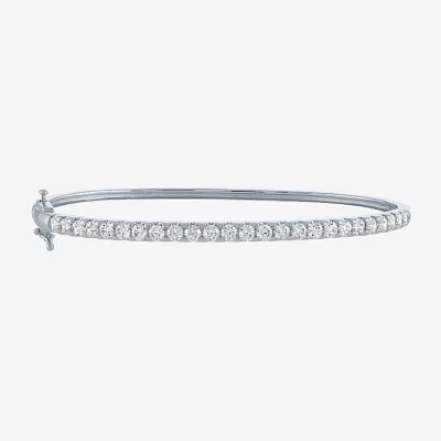 (G-H / Si2-I1) 2 CT. T.W. Lab Grown White Diamond 14K White or Yellow Gold Bangle Bracelet