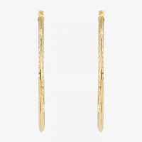 Made in Italy Womens 14K Gold Over Silver 55mm Round Hoop Earrings