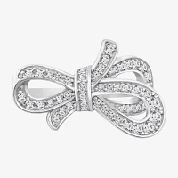 Diamonart Marilyn Monroe Womens Cubic Zirconia Platinum Over Silver Bow Cocktail Ring