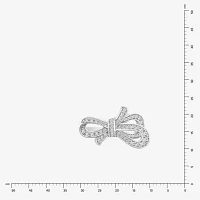 Diamonart Marilyn Monroe Womens Cubic Zirconia Platinum Over Silver Bow Cocktail Ring