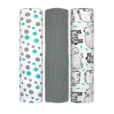 3 Stories Trading Company 3-pc. Swaddle Blanket