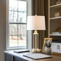 Gold 510 Design Clarity Glass Cylinder Table Lamp Set of 2