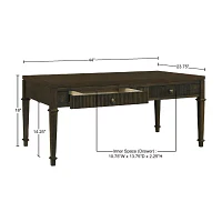 Martha Stewart Kenna Storage 2-Drawer Coffee Table