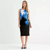 Maya Brooke Womens Floral Jacket Dress
