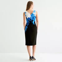 Maya Brooke Womens Floral Jacket Dress