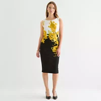 Maya Brooke Womens Floral Jacket Dress